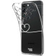 HappyCase Διάφανη Θήκη Σιλικόνης Samsung Galaxy S23 - Heart Print (8719246382451)