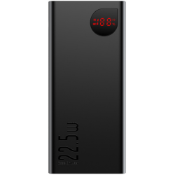 Baseus PowerBank Adaman με Ψηφιακή Οθόνη LED - Φορητή Μπαταρία Φόρτισης με 2 x USB-Α / 1 x Type-C - 20000mAh - 22.5W - Black (PPAD070101)