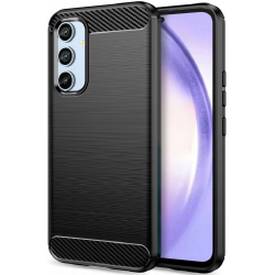 Techsuit Carbon Silicone - Θήκη Σιλικόνης Samsung Galaxy A54 - Black (5949419012646)
