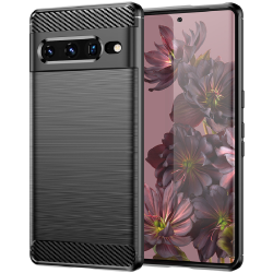 Techsuit Carbon Silicone - Θήκη Σιλικόνης Google Pixel 7 Pro - Black (0765105273963)