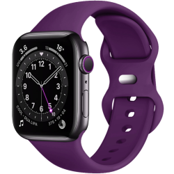 Techsuit Watchband W031 - Λουράκι Σιλικόνης Apple Watch Ultra/SE/11/10/9/8/7/6/5/4 (49/46/45/44mm) - Dark Purple (5949419015906)