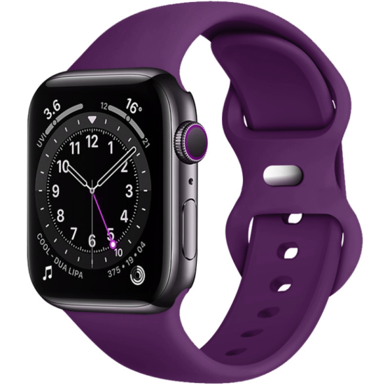 Techsuit Watchband W031 - Λουράκι Σιλικόνης Apple Watch Ultra/SE/11/10/9/8/7/6/5/4 (49/46/45/44mm) - Dark Purple (5949419015906)