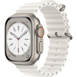 Techsuit Watchband W038 - Λουράκι Σιλικόνης Apple Watch Ultra/SE/11/10/9/8/7/6/5/4 (49/46/45/44mm) - White (5949419015432)