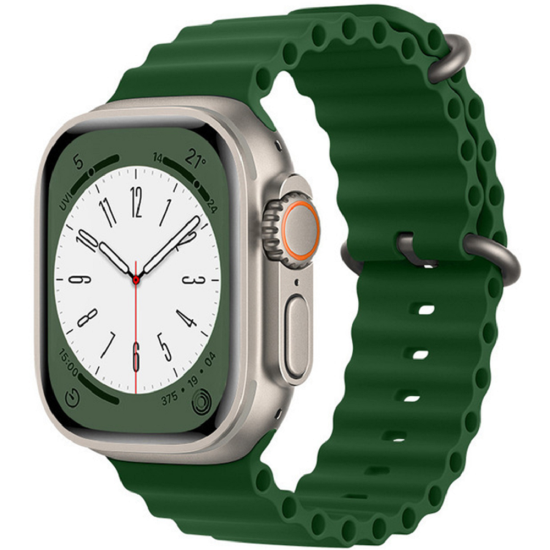 Techsuit Watchband W038 - Λουράκι Σιλικόνης Apple Watch Ultra/SE/11/10/9/8/7/6/5/4 (49/46/45/44mm) - Army Green (5949419015319)