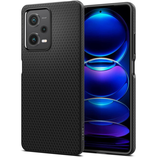 Spigen Θήκη Σιλικόνης Liquid Air - Xiaomi Redmi Note 12 Pro 5G / Poco X5 Pro - Matte Black (ACS05788)