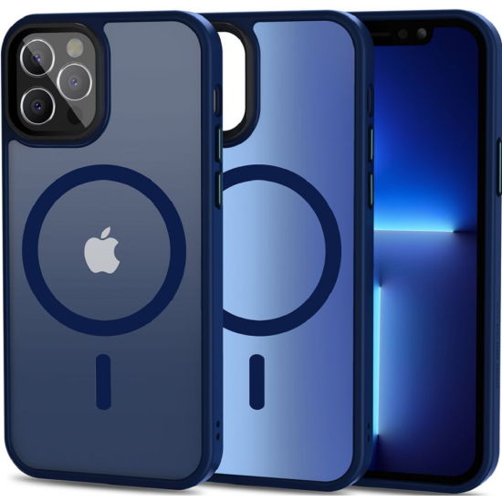 Tech-Protect MagMat - Σκληρή Θήκη MagSafe Apple iPhone 12 / 12 Pro - Matte Navy (9490713933084)
