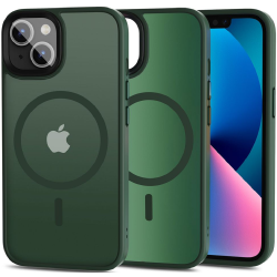 Tech-Protect MagMat - Σκληρή Θήκη MagSafe Apple iPhone 13 - Matte Green (9490713933022)