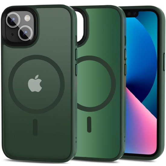 Tech-Protect MagMat - Σκληρή Θήκη MagSafe Apple iPhone 13 - Matte Green (9490713933022)