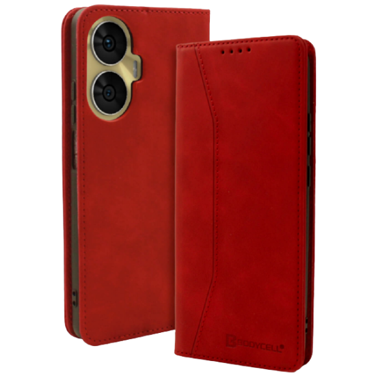 Bodycell Θήκη - Πορτοφόλι Realme C55 - Red (5206015022265)