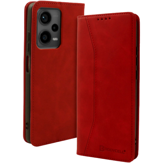 Bodycell Θήκη - Πορτοφόλι Xiaomi Redmi Note 12 Pro 5G - Red (5206015019548)