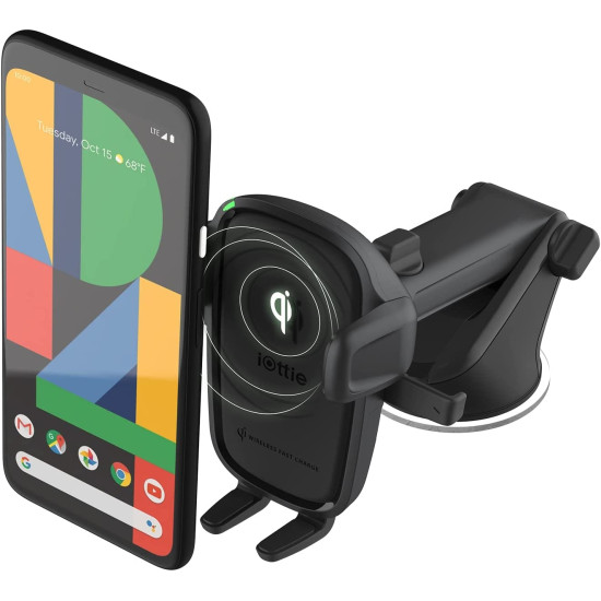 iOttie Easy One Touch Wireless 2 - Βάση Ασύρματης Φόρτισης με Βεντούζα για Κινητά έως 6.7" για Ταμπλό / Παρμπρίζ Αυτοκινήτου με Ρυθμιζόμενο Βραχίονα - 7.5W - Black (HLCRIO142)