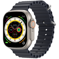 Riversong Smartwatch Motive 8 Ultra - Midnight Black / Orange Strap (SW808B)