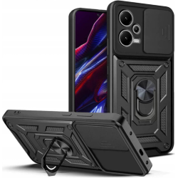 Bodycell Armor Slide - Ανθεκτική Θήκη Xiaomi Redmi Note 12 5G με Κάλυμμα για την Κάμερα & Μεταλλικό Ring Holder - Black (5206015019944)