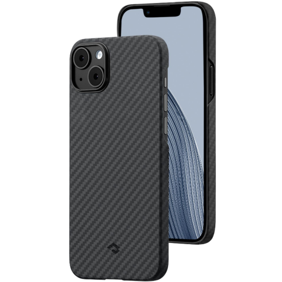 Pitaka MagEZ Case 3 - MagSafe Θήκη Aramid Fiber Body Apple iPhone 14 - 1.05mm - 1500D - Black / Grey / Twill (KI1401)