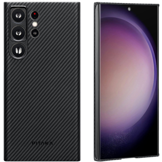 Pitaka MagEZ Case 3 - MagSafe Θήκη Aramid Fiber Body Samsung Galaxy S23 Ultra - 0.95mm - 600D - Black / Grey / Twill (KS2301U)