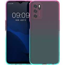 KWmobile Θήκη Σιλικόνης Oppo A16 / A16s / A54s - Bicolor Dark Pink / Blue / Transparent (60979.01)
