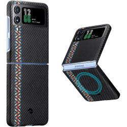 Pitaka Fusion Weaving MagEZ Case 3 - MagSafe Θήκη Aramid Fiber Body Samsung Galaxy Z Flip4 - 0.95mm - 600D - Rhapsody (FRFLIP4)