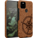 KWmobile Σκληρή Θήκη Google Pixel 5 - Light Brown Cork / Navigational Compass (60974.01)