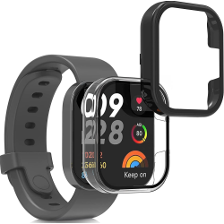 KW Full Body Cover - Θήκη με Tempered Glass - Xiaomi Redmi Mi Watch Lite 3 / Redmi Watch 3 - 2 Τεμάχια - Transparent / Black (60919.01)