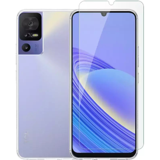 Vivid Σετ Διάφανη Θήκη Σιλικόνης & Tempered Glass - TCL 40 SE - Transparent (VIGELLY280GLASSTN)