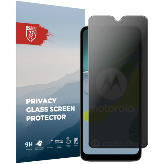 Rosso Tempered Glass Privacy - Αντιχαρακτικό Γυαλί Προστασίας Απορρήτου Οθόνης Motorola Moto E13 (8719246384455)