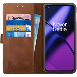 Rosso Deluxe Δερμάτινη Θήκη Πορτοφόλι OnePlus 11 - Brown (8719246384028)