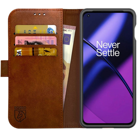 Rosso Element PU Θήκη Πορτοφόλι OnePlus 11 - Brown (8719246384615)