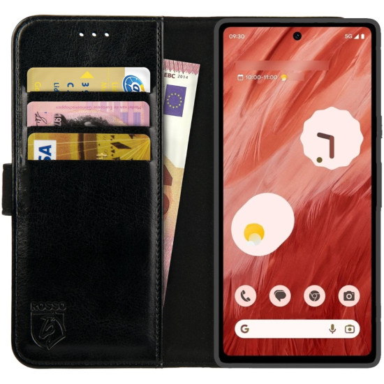 Rosso Element PU Θήκη Πορτοφόλι Google Pixel 7a - Black (8719246384592)