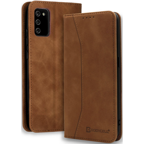 Bodycell Θήκη - Πορτοφόλι Samsung Galaxy A03s - Brown (5206015067211)