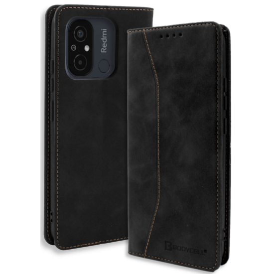 Bodycell Θήκη - Πορτοφόλι Xiaomi Redmi 12C - Black (5206015018527)
