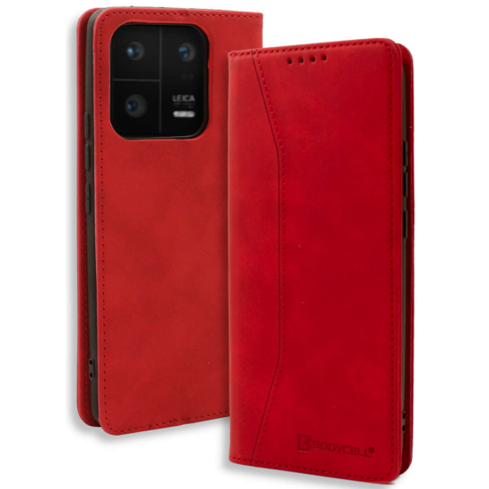 Bodycell Θήκη - Πορτοφόλι Xiaomi 13 Pro - Red (5206015017742)