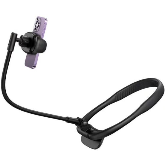 Baseus ComfortJoy Neck Phone Holder - Universal Ρυθμιζόμενη Βάση Λαιμού για Κινητά / Smartphones 5.4'' - 6.7'' - Black (LUGB000001)