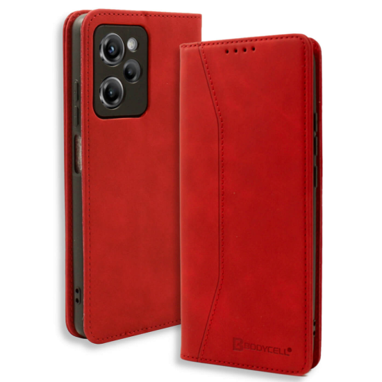 Bodycell Θήκη - Πορτοφόλι Xiaomi Poco X5 Pro - Red (5206015018510)