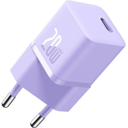 Φορτιστής Baseus GaN5 Fast Charger 1C Τοίχου Γρήγορος με 1 x Type-C 20W - Purple (CCGN050105)