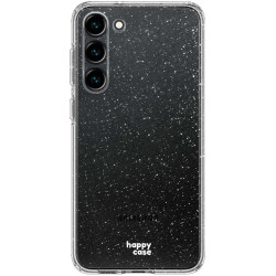 HappyCase Διάφανη Θήκη Σιλικόνης Samsung Galaxy S23 - Glitter Print (8719246382529)