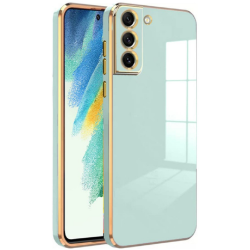 Bodycell Gold Plated - Θήκη Σιλικόνης Samsung Galaxy S21 FE 5G - Mint Green (5206015069710)
