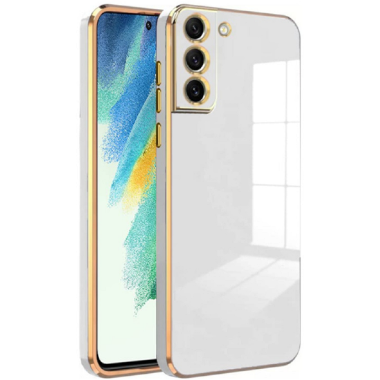 Bodycell Gold Plated - Θήκη Σιλικόνης Samsung Galaxy S21 FE 5G - White (5206015069727)