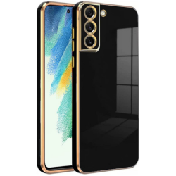 Bodycell Gold Plated - Θήκη Σιλικόνης Samsung Galaxy S21 5G - Black (5206015069673)