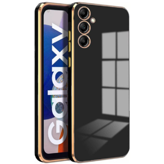 Bodycell Gold Plated - Θήκη Σιλικόνης Samsung Galaxy A14 - Black (5206015069406)