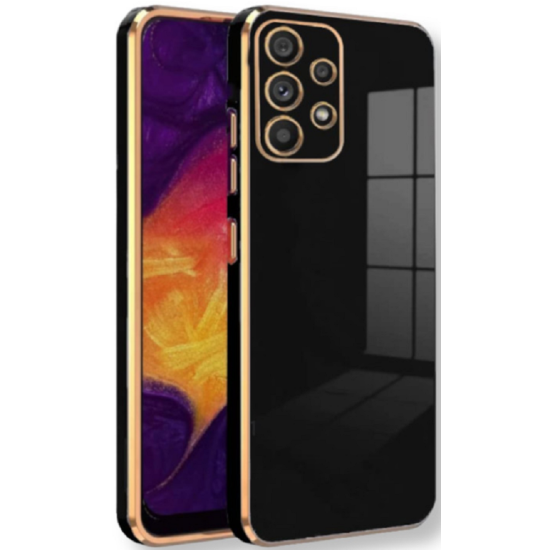 Bodycell Gold Plated - Θήκη Σιλικόνης Samsung Galaxy A52 / A52s 5G - Black (5206015069611)