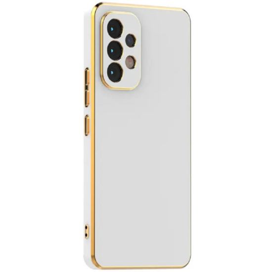 Bodycell Gold Plated - Θήκη Σιλικόνης Samsung Galaxy A52 / A52s 5G - White (5206015069635)
