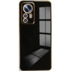 Bodycell Gold Plated - Θήκη Σιλικόνης Xiaomi 12 Pro 5G - Black (5206015069796)