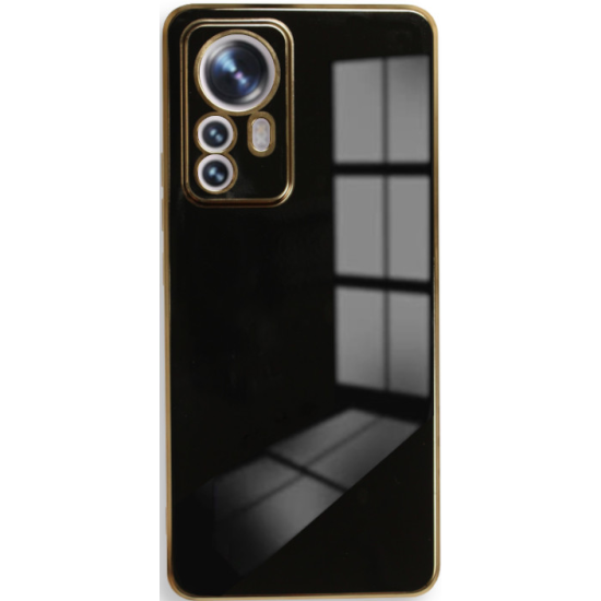 Bodycell Gold Plated - Θήκη Σιλικόνης Xiaomi 12 Pro 5G - Black (5206015069796)