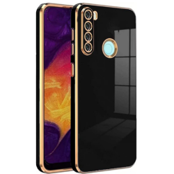 Bodycell Gold Plated - Θήκη Σιλικόνης Xiaomi Redmi Note 8 / Note 8 2021 - Black (5206015070068)