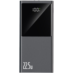 Tech-Protect PB13 PowerBank με Ψηφιακή Οθόνη LED - Φορητή Μπαταρία Φόρτισης & Φακός με 2 x USB-Α / 1 x Type-C - 20.000mAh - 22.5W - Grey (9490713931608)
