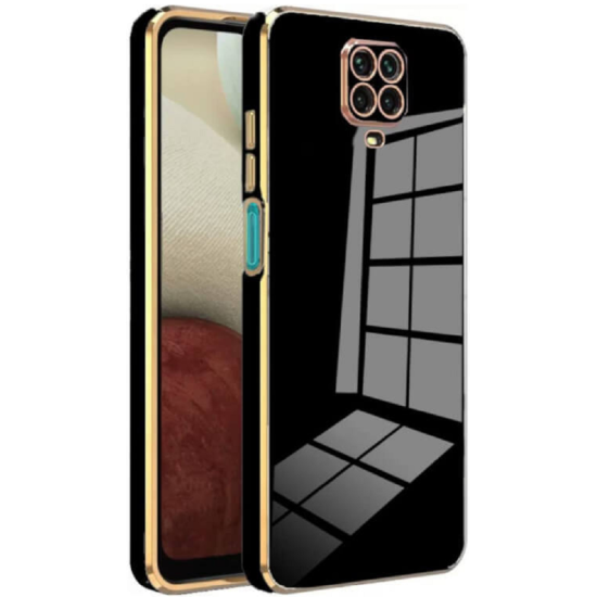 Bodycell Gold Plated - Θήκη Σιλικόνης Xiaomi Redmi Note 9S / 9 Pro / 9 Pro Max - Black (5206015069970)