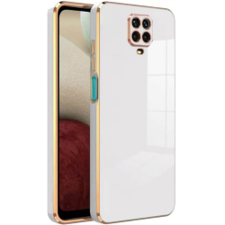 Bodycell Gold Plated - Θήκη Σιλικόνης Xiaomi Redmi Note 9S / 9 Pro / 9 Pro Max - White (5206015069994)