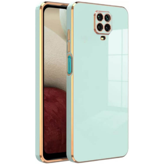 Bodycell Gold Plated - Θήκη Σιλικόνης Xiaomi Redmi Note 9S / 9 Pro / 9 Pro Max - Mint Green (5206015069987)