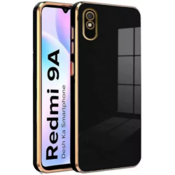 Bodycell Gold Plated - Θήκη Σιλικόνης Xiaomi Redmi 9A / 9AT / 9i - Black (5206015070273)