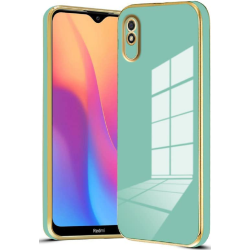 Bodycell Gold Plated - Θήκη Σιλικόνης Xiaomi Redmi 9A / 9AT / 9i - Mint Green (5206015070280)